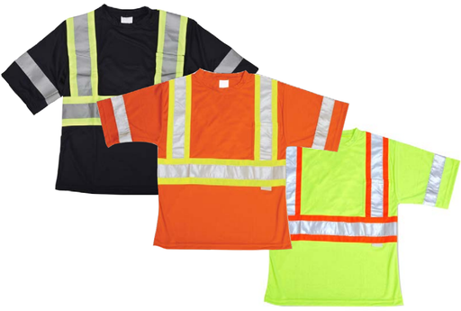 Hi-Viz Safety T-Shirt - Black XL