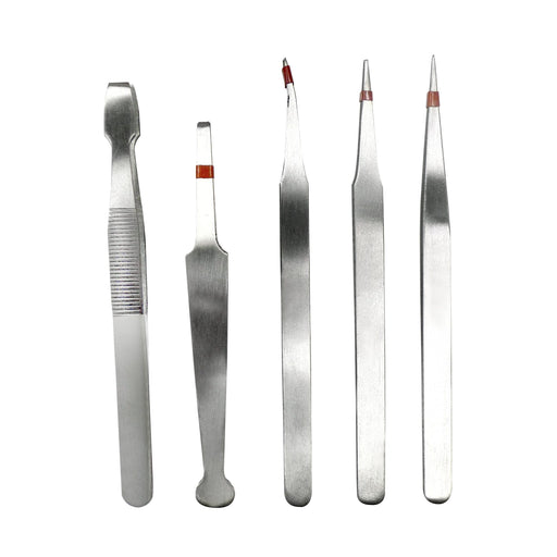 5 Pc Precision Tweezer Set