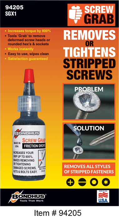 Screw Grab® Friction Drops