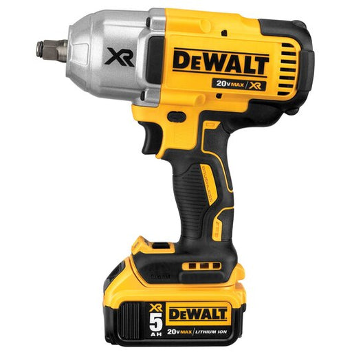 DeWalt 20V MAX* XR® High Torque 1/2 in. Impact Wrench w. Hog Ring Anvil Kit (5.0Ah)