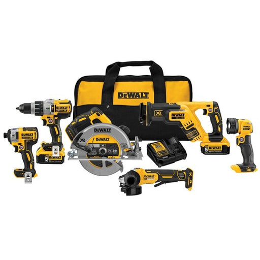 DeWalt 20V MAX* XR® Brushless Cordless 6-Tool Combo Kit