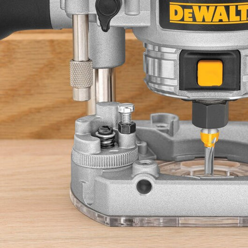 DeWalt 1-1/4 HP Max Torque Variable Speed Compact Router Combo Kit with LED's