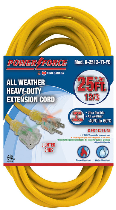 25 Feet Single Tap Extension Cord