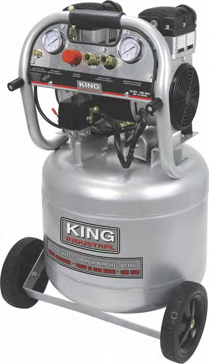 KING-CANADA 10 Gallon Ultra Quiet Oil Free Air Compressor