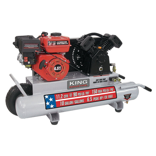 KING-CANADA 10 Gallon 6.5 HP Gas Wheelbarrow Air Compressor