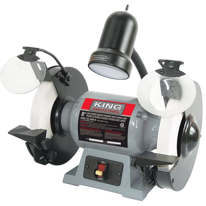 8" Low Speed Bench Grinder w/ Light